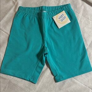 NWT, Hanna Andersson Girls Bike Shorts 
Teal, Size 130